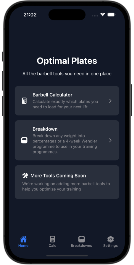 Main Calculator Interface Screenshot